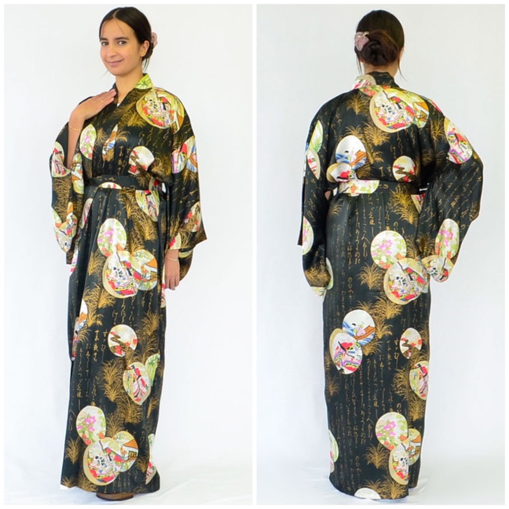 🎎 Kyoto Sen'i, The Tale of Genji Silk Kimono - Picture 2 of 16